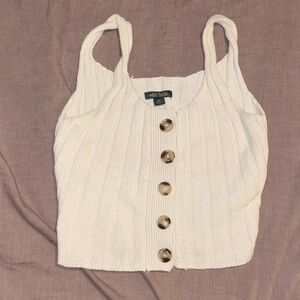 Wild Fable Cream Button-Front Knit Camisole